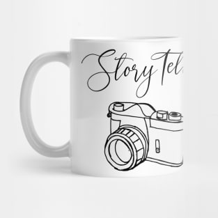 Photographer Gift for Photographer Story Teller Black Mug